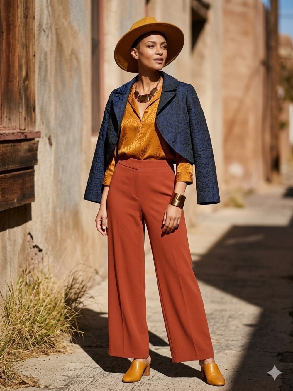 Teri Jon Navy Floral Jacquard Cropped Bolero Blazer